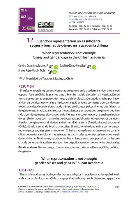 Cuando la representación no es suficiente: sesgos y .